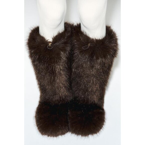 ZARA FAUX FUR BOOTS SKI COLLECTION - Picture 3 of 9